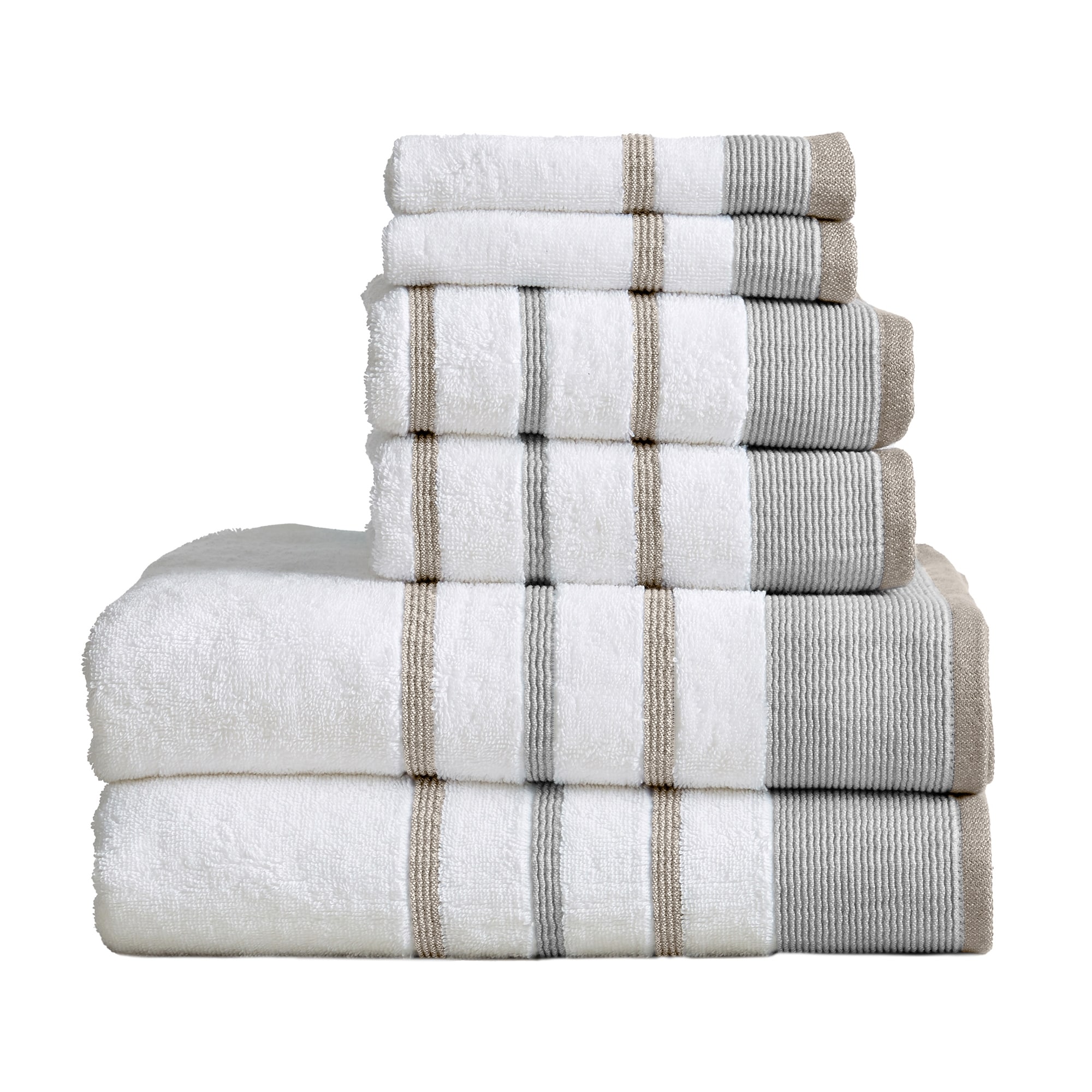 Black and white striped towel sets 2025