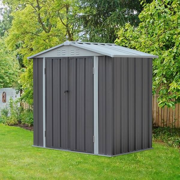 Kinbor 6 X 4 Outdoor Metal Storage Shed For Bike Garden Tools Accessories Outdoor Storage Box W Door Lock Overstock 32018713