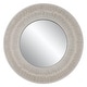 preview thumbnail 1 of 5, Small Round Wall Mirror - 33" - Beige