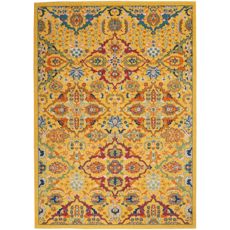 Nourison Allur Contemporary Boho Floral Medallion Area Rug