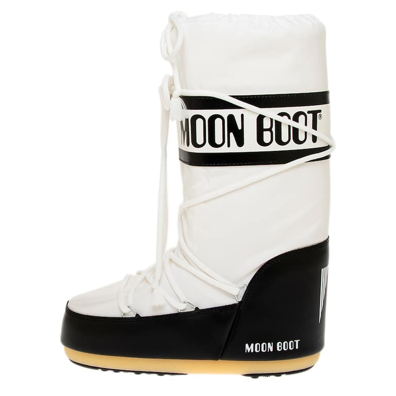 Moon Boot Icon Colourblock Nylon Boots - White with Black