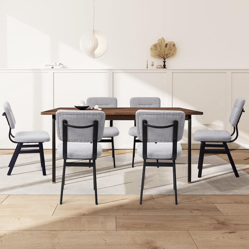 Subrtex(Set of 2) Parsons Upholstered Stainless Steel Frame Dining Chair