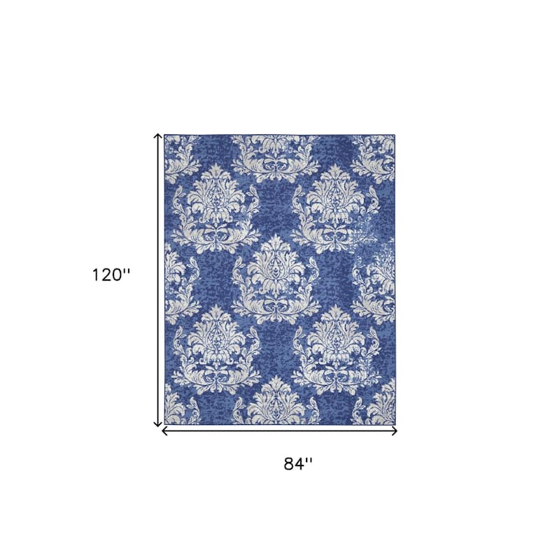 Cahow Power Loomed Distressed Non Skid Stain Resistant Area Rug By HomeRoots - 120' X '84' X '0.39