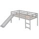 preview thumbnail 11 of 42, Multifunctional Design Twin Size Wood Loft Bed with Slide and Ladder