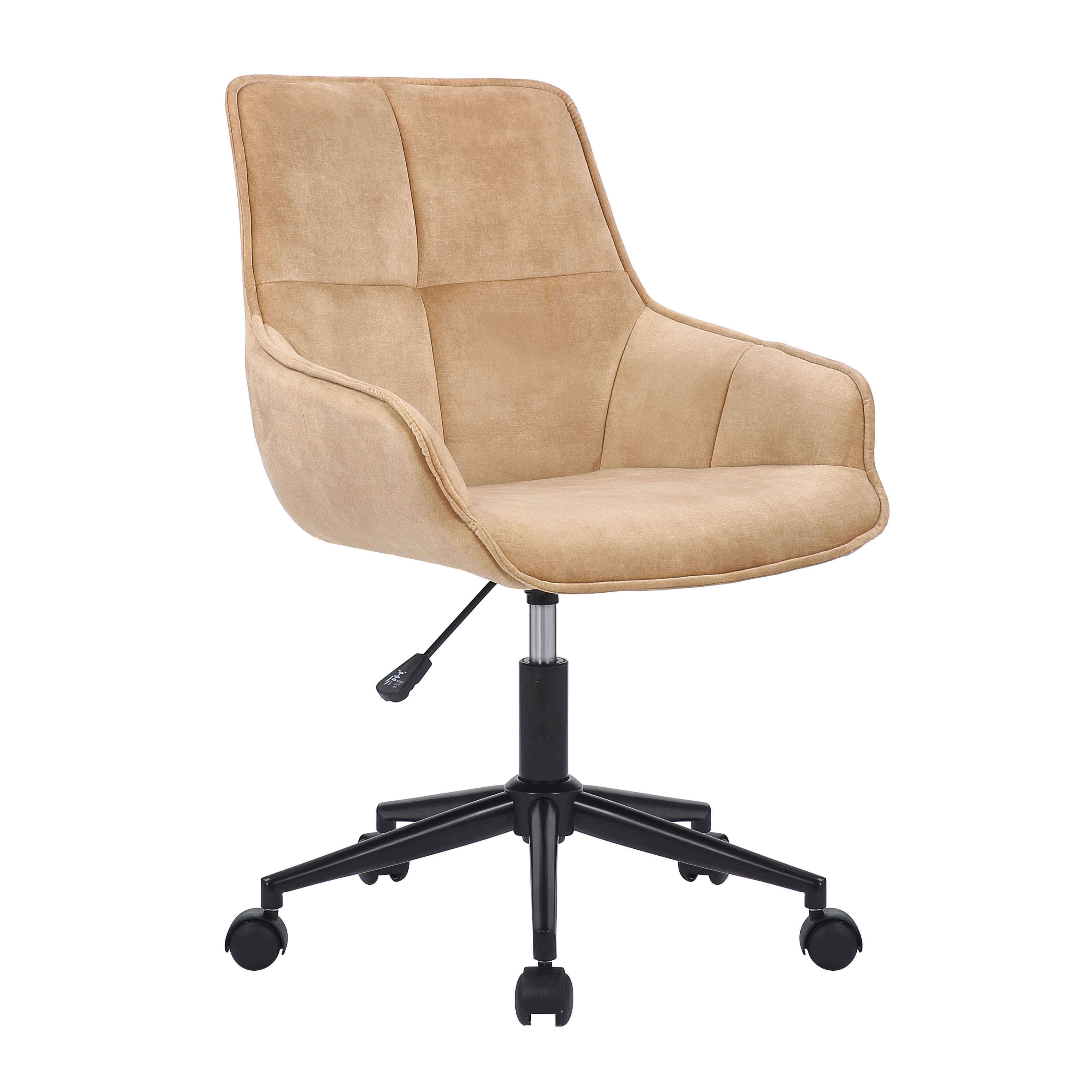 Porthos Home Tecca 360-deg Swivel Office Chair, Velvet, Roller Wheels