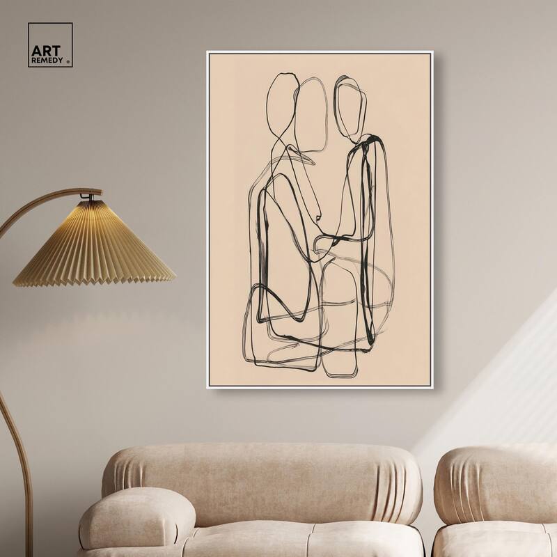 Embrace of Lines III Canvas by Art Remedy