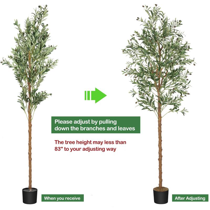 Artificial Plant Olive Tree Faux Plant for Home Decor Indoor Outdoor Office