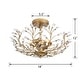 preview thumbnail 8 of 28, Flavia 4-light Crystal Beaded 9-Branch Semi-Flush Mount - 18 inches in diameter x 12 inches H