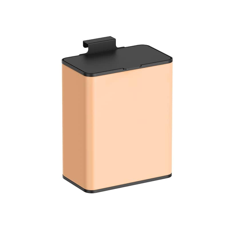 2.1 Gallon Hanging Trash Can with Lid for Kitchen Cabinet Wall Mounted or Countertop Use