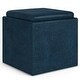 preview thumbnail 54 of 92, WYNDENHALL Townsend 17 inch Wide Contemporary Square Storage Ottoman