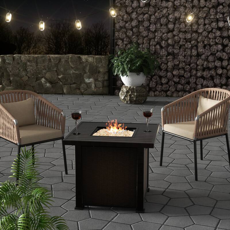 Blazeen Indoor Outdoor Firepit Fireplace Glass