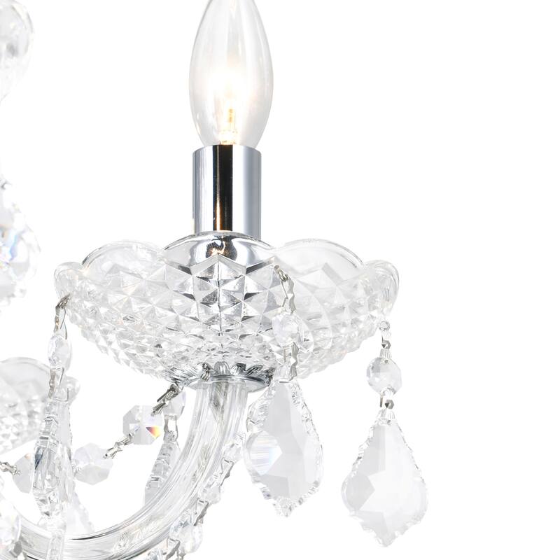 Princeton 6 Light Down Chandelier With Chrome Finish