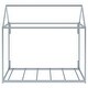 preview thumbnail 9 of 7, Twin Size House Shape Metal Platform Bed, Silver