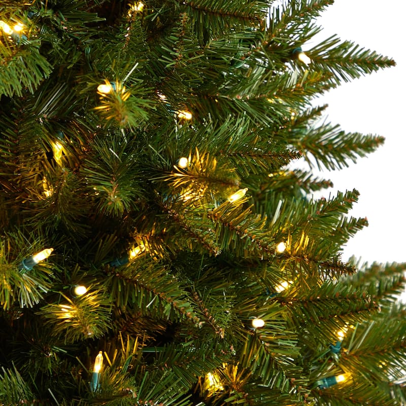 4ft. Spruce Artificial Christmas Tree with 200 Color Changing LED Lights & 400 Branches - Compact Tech Holiday X-Mas Tree