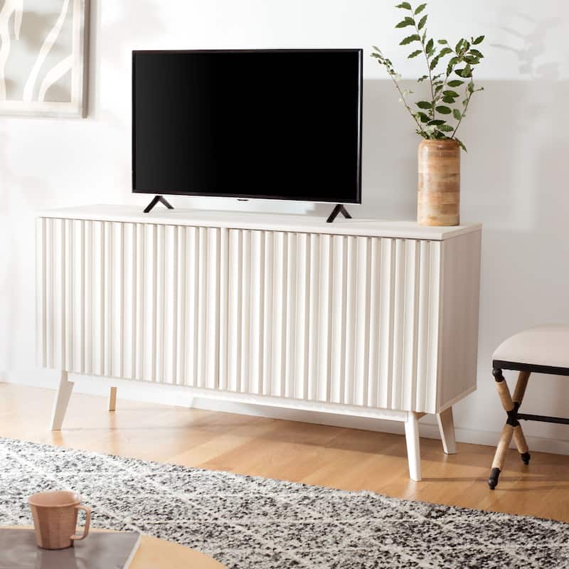 SAFAVIEH Home Helena 62-inch 4 Door 4 Shelf Media Stand. - 62Wx18Dx32H