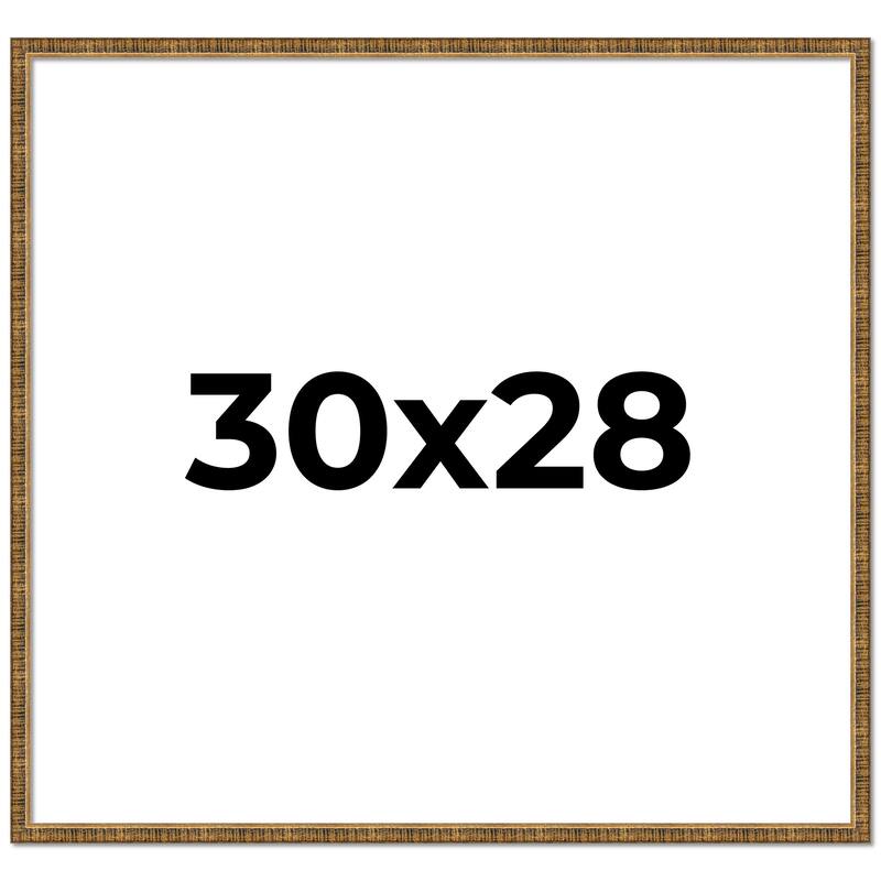 30x28 Frame Gold Kingsley Distressed Solid Wood Picture Frame Width