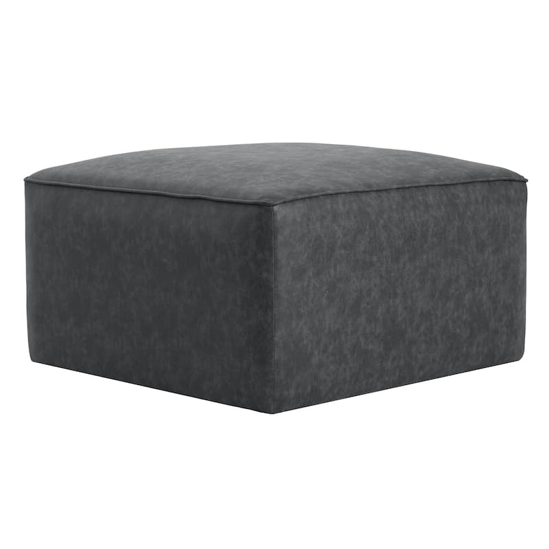 Roomfitters Square Upholstered Ottoman Coffee Table with Modern Low Profile Design