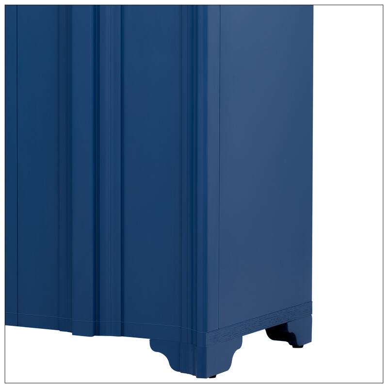 Sophisticated 4-Door Sideboard Adorned with Intricate Linear Accents