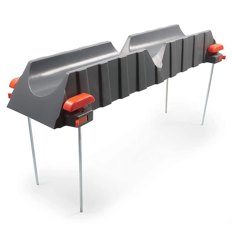 Camco 43071 Adjustable Stackable Sewer Hose Drain Support Kit for RV (6 Troughs) - 1