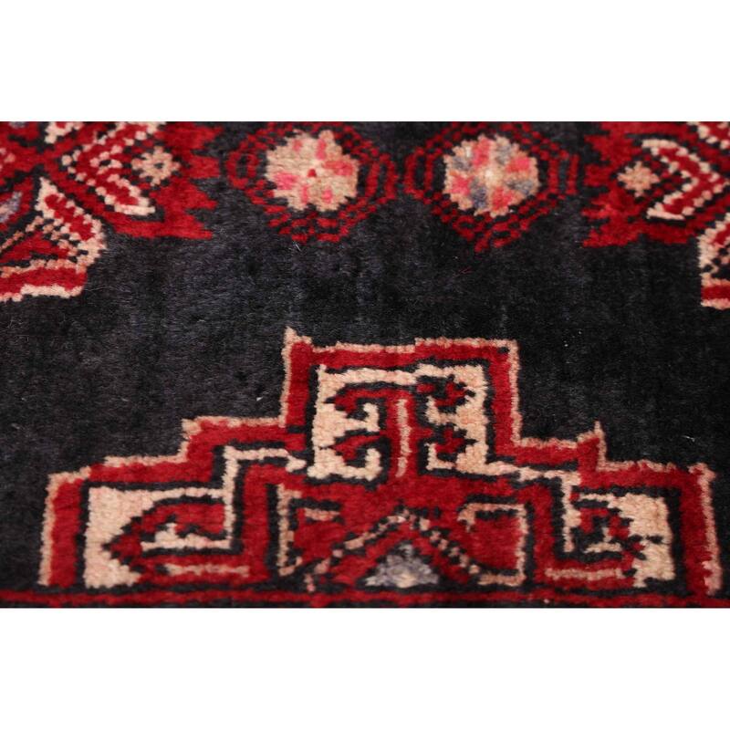 ECARPETGALLERY Hand-knotted Teimani Dark Navy Wool Rug - 3'3 x 7'0