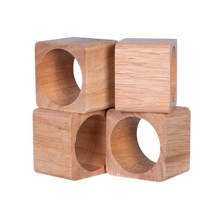 Wood Napkin Rings - Set of 4
