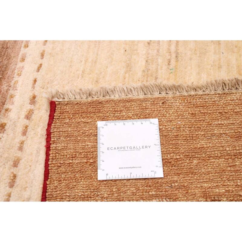 ECARPETGALLERY Hand-knotted Ziegler Ivory Wool Rug - 6'8 x 9'8