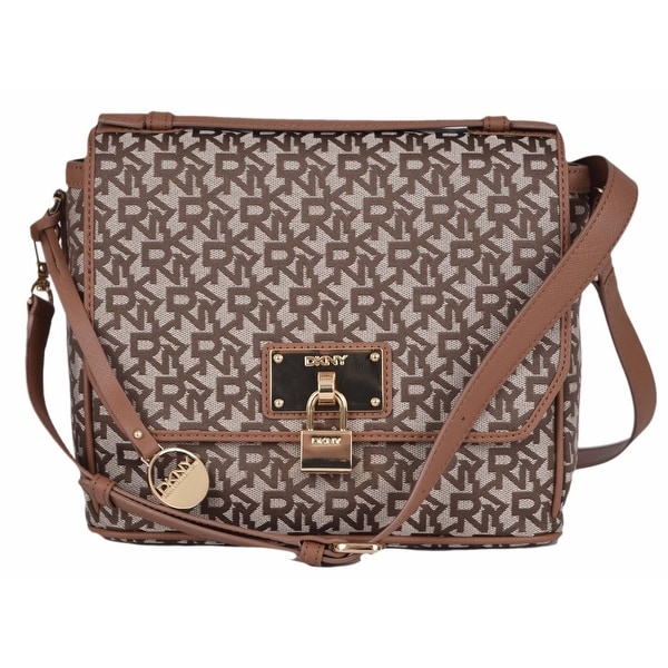 Dkny Donna Karan Chino Logo Heritage Lock Crossbody Top Handle Dkny Donna Karan Chino Logo Heritage Lock Crossbody Top Handle Purse Handbag