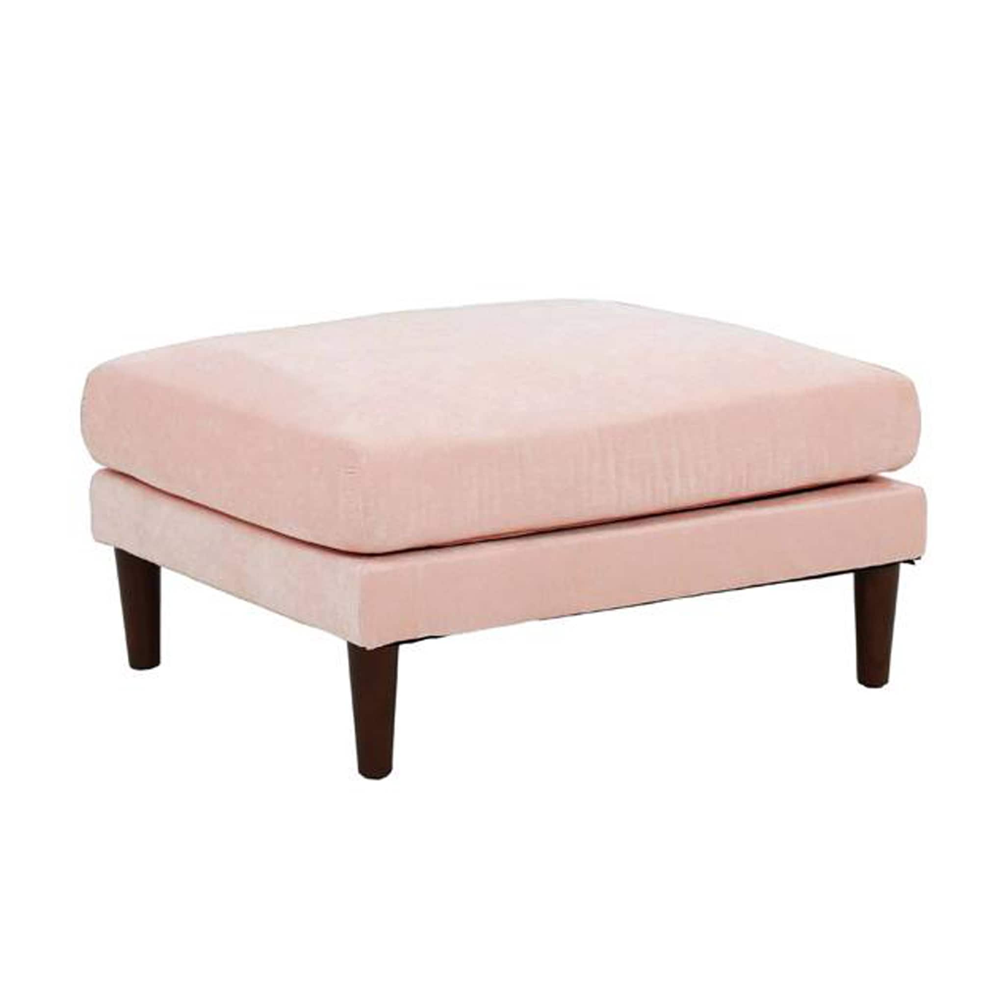 Pink outlet suede ottoman