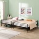preview thumbnail 3 of 9, Full over Full Metal Bunk Bed with Ladder, No Box Spring Needed, Easy Assemble