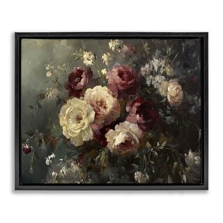 Stupell Floral Decadence Bouquet Framed Floater Canvas Wall Art Design ...