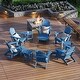 preview thumbnail 106 of 156, Aderson Outdoor Poly Adirondack Chair With Ottoman And Side Table 12-Piece Set