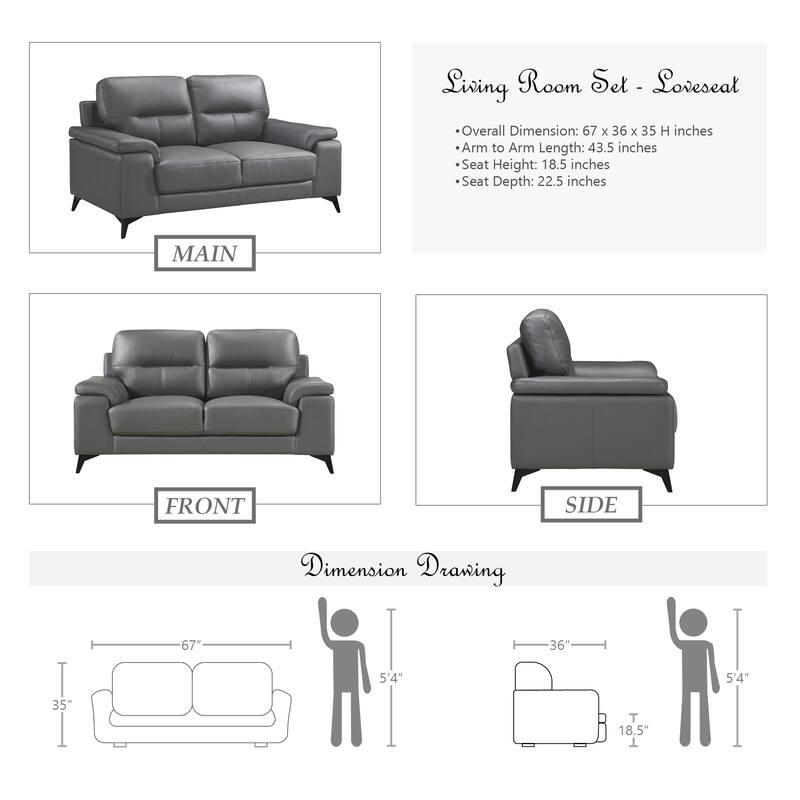Socorro 3-Piece Living Room Set