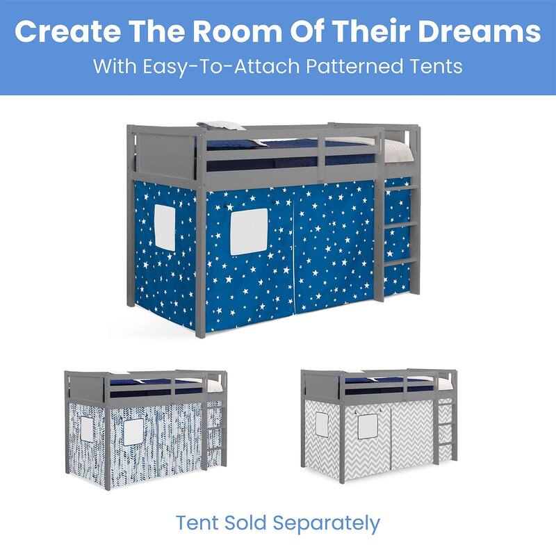 Convertible Twin Over Twin Wood Bunk Bed With Ladder And Guardrails