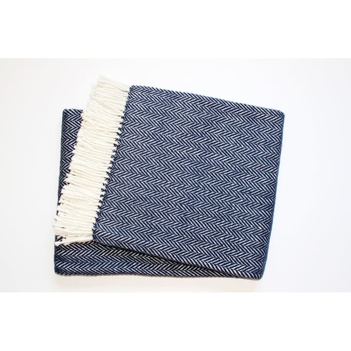 Navy blue sales herringbone throw