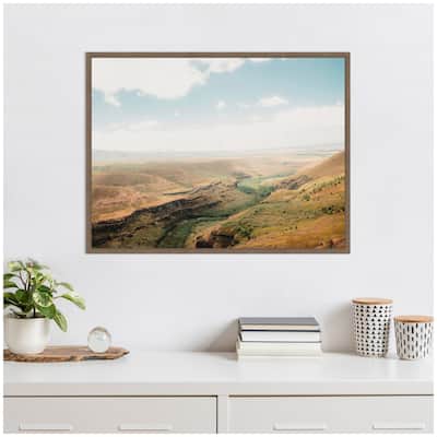 Kate and Laurel Sylvie Rolling Hills and Open Pastures Framed Canvas by Alicia Abla