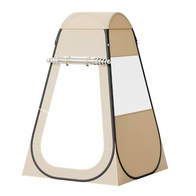Beige TPU Pop-Up Sports Tent 4-Side Bubble with Steel Frame - 47.24 × 47.24 × 74.80 in
