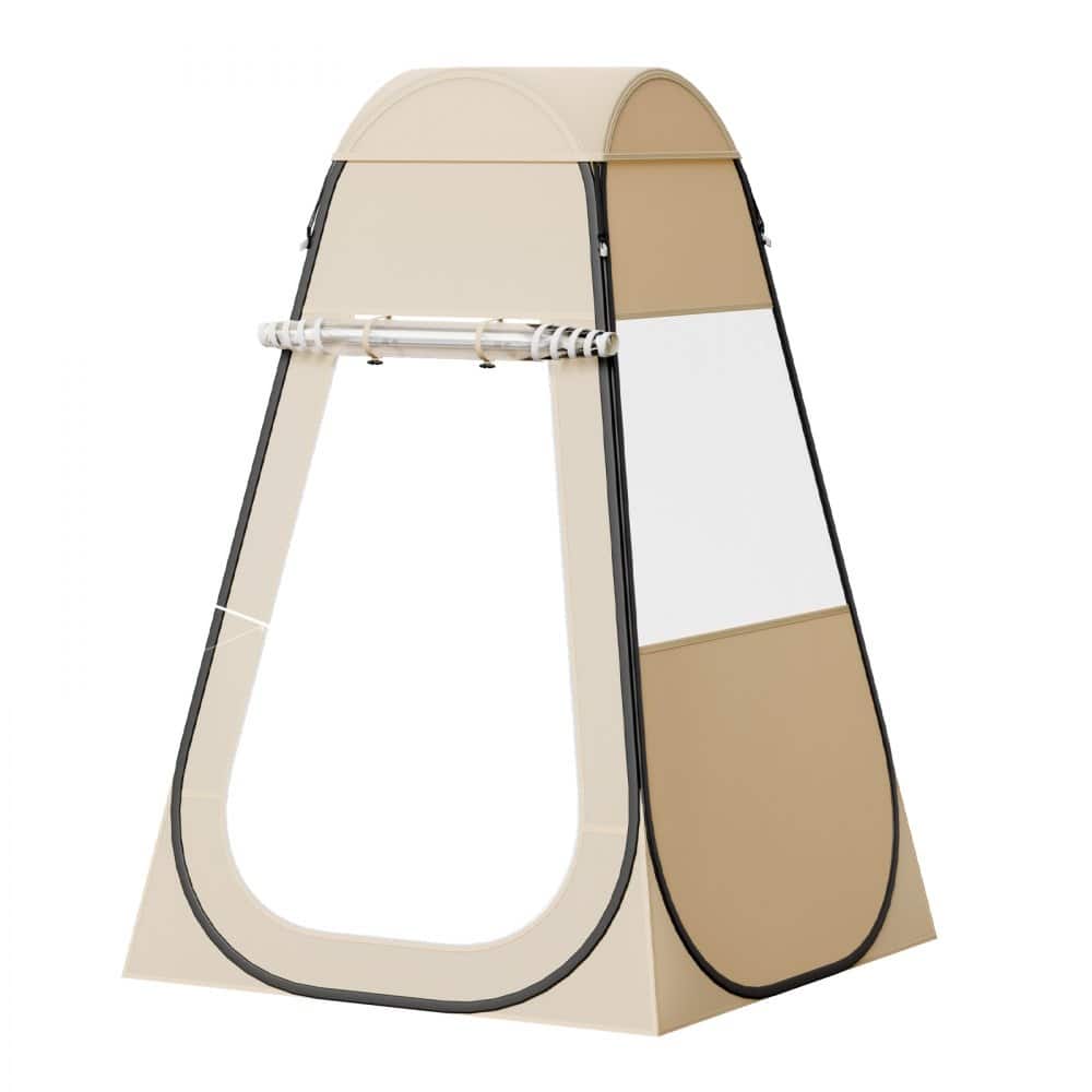 Beige TPU Pop-Up Sports Tent 4-Side Bubble with Steel Frame - 47.24 × 47.24 × 74.80 in