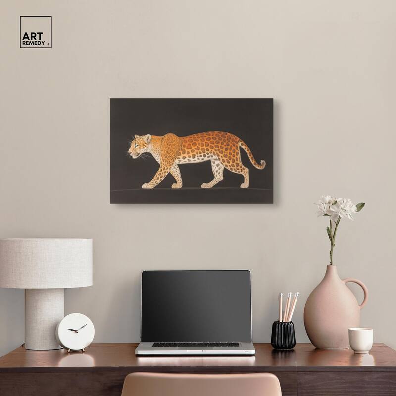 Golden Leopard Canvas by Art Remedy, Gallery Wrapped