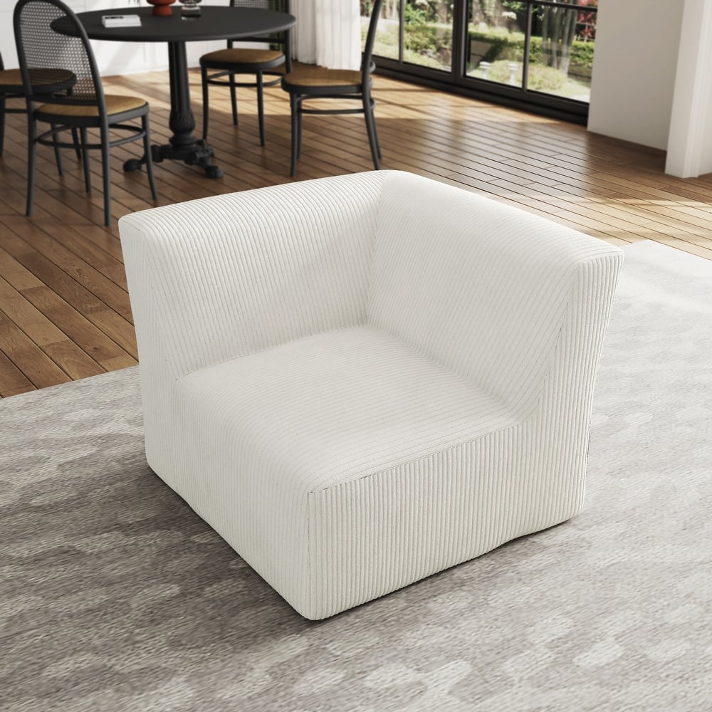 Corduroy Armchair Corner Chair For Living Room