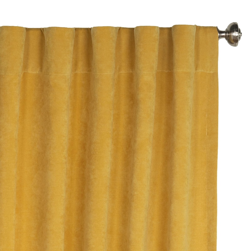 Padma Velvet 50x84 Back-Tab Curtain Panel (Single Panel)
