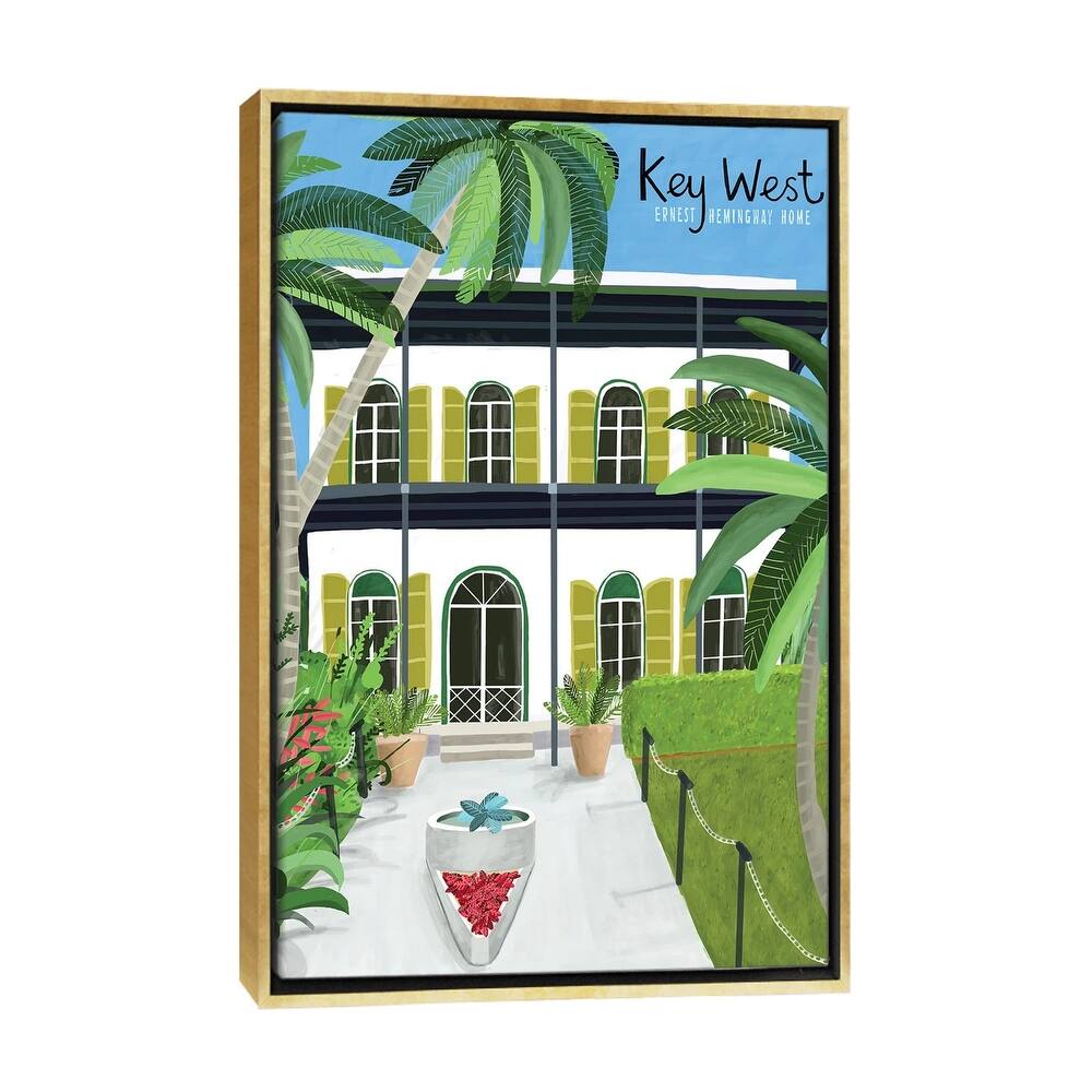 iCanvas "A Key West Hemingway" by Carla Daly Framed Canvas Print