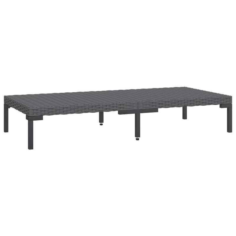 vidaXL Patio Lounge Set Outdoor Sectional Sofa Set Table Poly Rattan Dark Grey - 27.6" x 27.6" x 24"