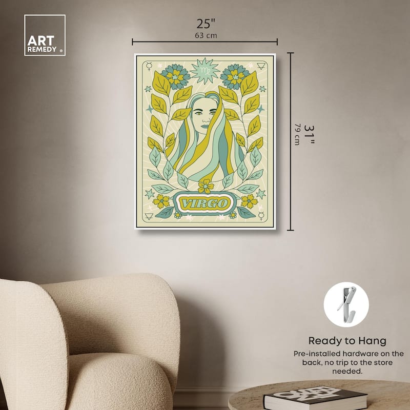 Virgo Stars Card Canvas by Art Remedy