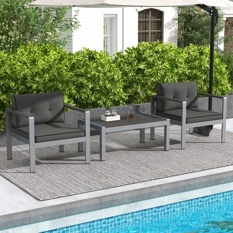 Contemporary Sofa Chair with WPC Armrests and Back Cushions - 30" x 28" x 24.5"