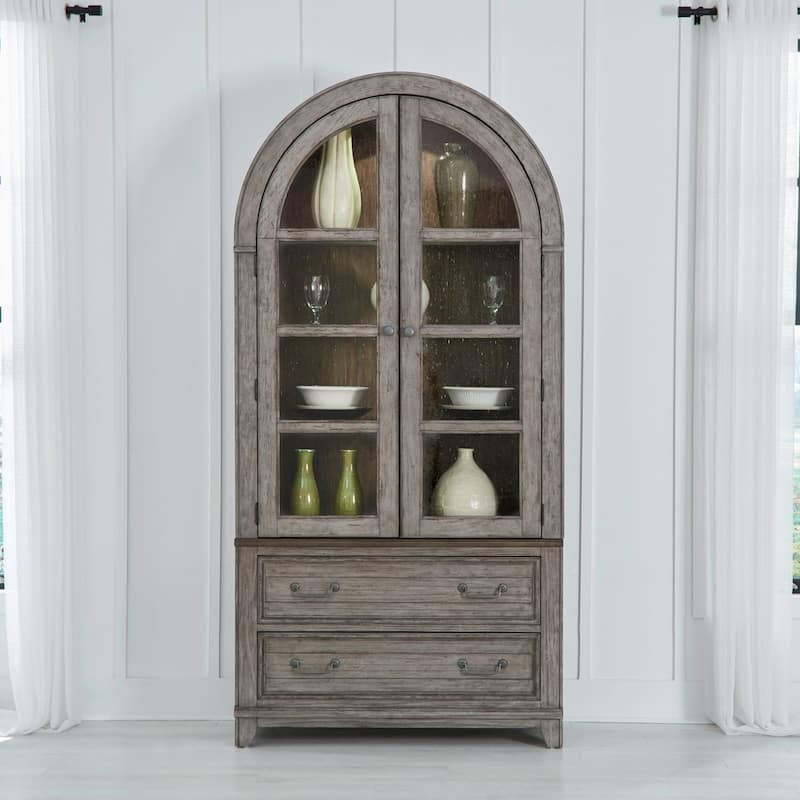 River Place Riverstone Curio Cabinet - Single - Grey