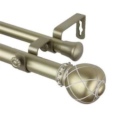 Supreme Double Curtain Rod - Elegant Steel Drapery Rod Set - 170