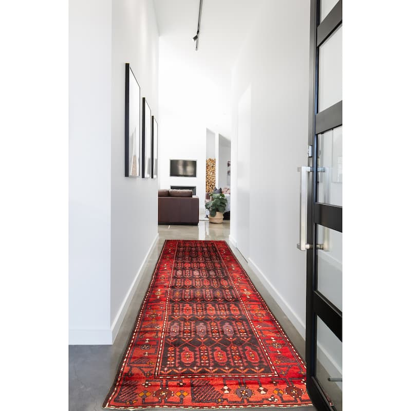 ECARPETGALLERY Hand-knotted Anadol Navy Wool Rug - 3'7 x 11'2