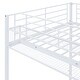 preview thumbnail 11 of 23, Twin Metal Loft Bed with Storage Ladder & Upper Grid Shelf - 250LB Capacity