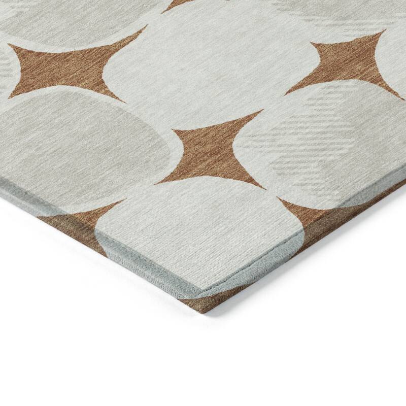 HomeRoots Abstract Transitional Rectangle Outdoor Rug