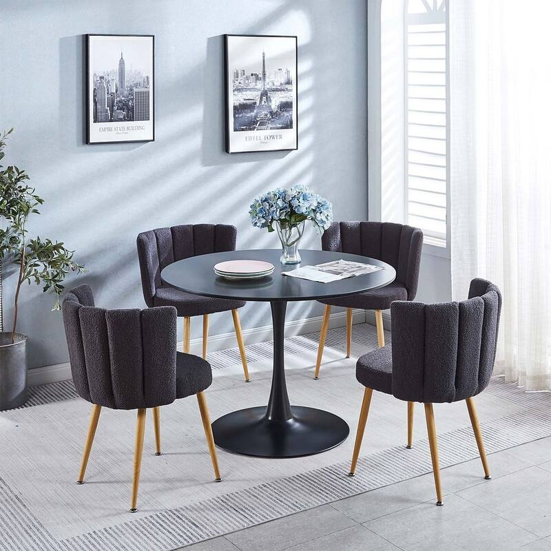 2 PCS Modern dining chairs shorthair cushions